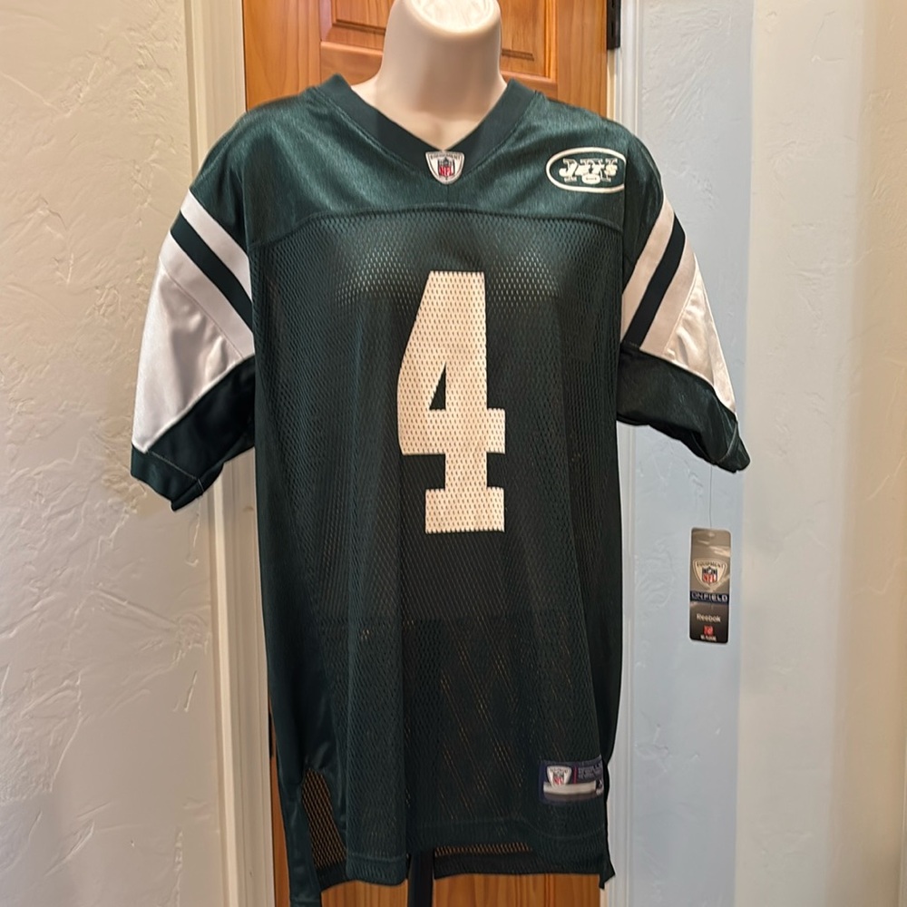 NFL Reebok Jets NWT Farve # 4 Jersey Size XL